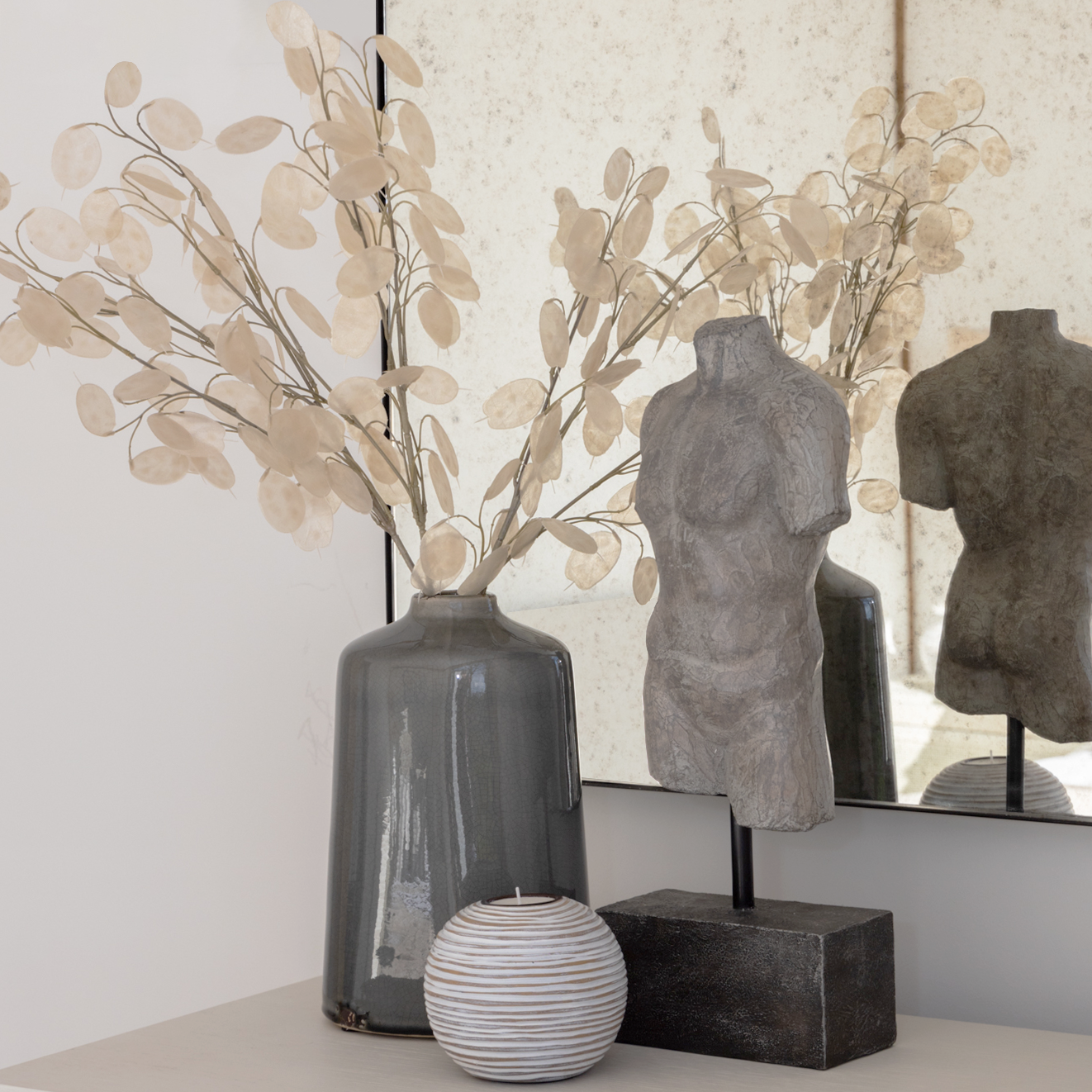 Honesty Stem with transparent look and minimalist design, available at Clarkson Lee Lifestyle.