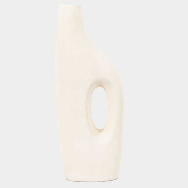 Close-up of the Textured Vase showcasing its soft, organic curves.