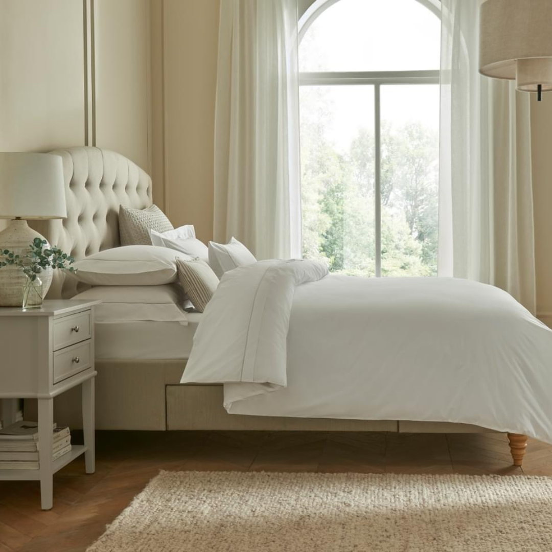 Super King Duvet Cover from the Pure Cotton Bedding Set styled in a modern bedroom.