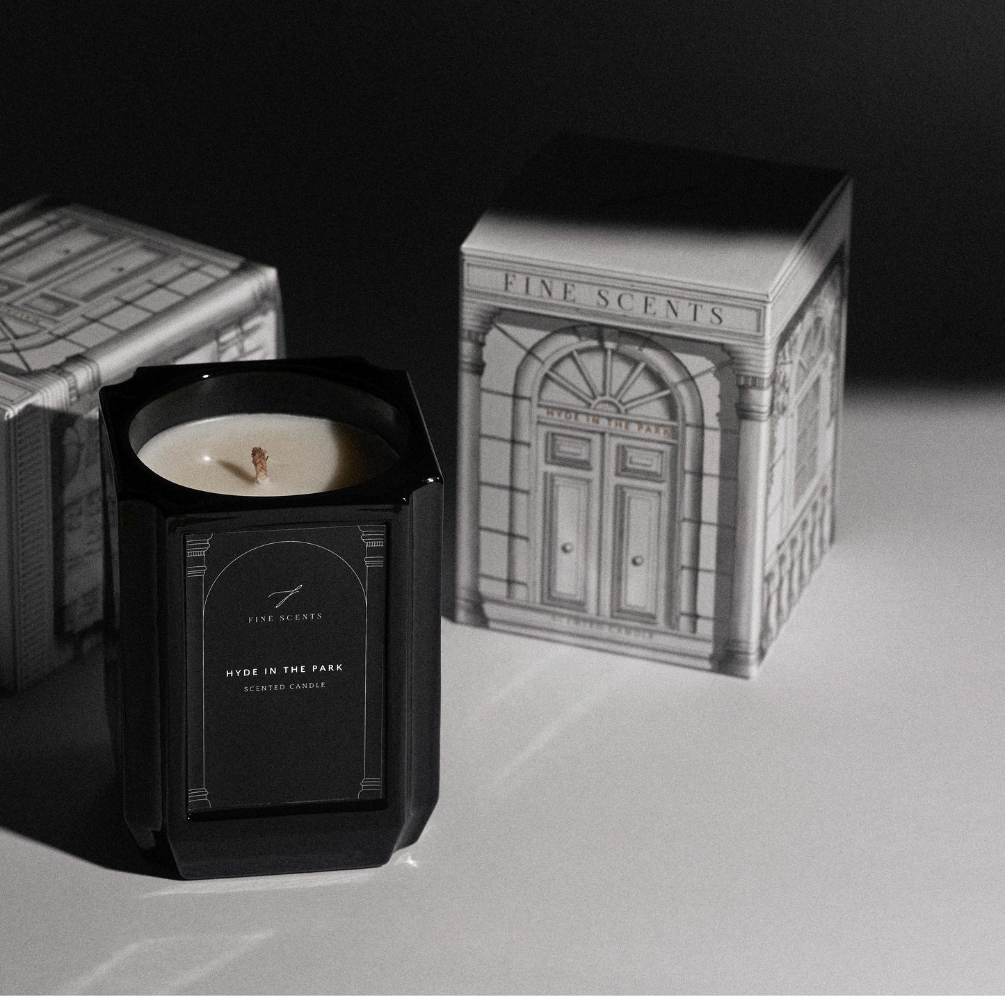 Hyde in the Park Luxury Scented Candle packaged in an elegant gift box, perfect for special occasions.
