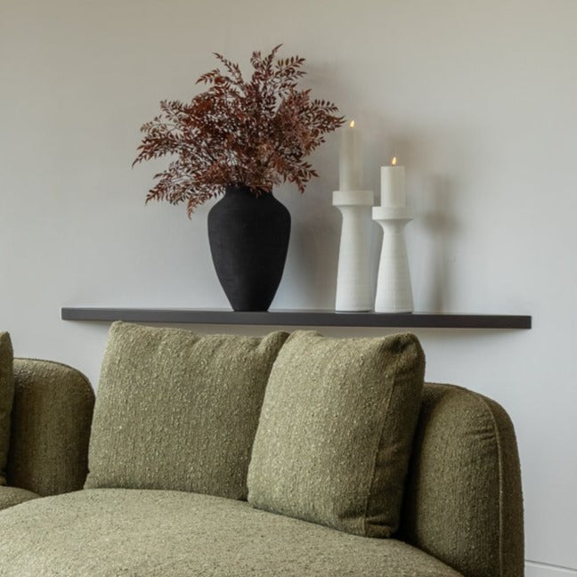 Plaster Effect Candle Holder made from terracotta with a plaster-inspired finish, available at Clarkson Lee Lifestyle.