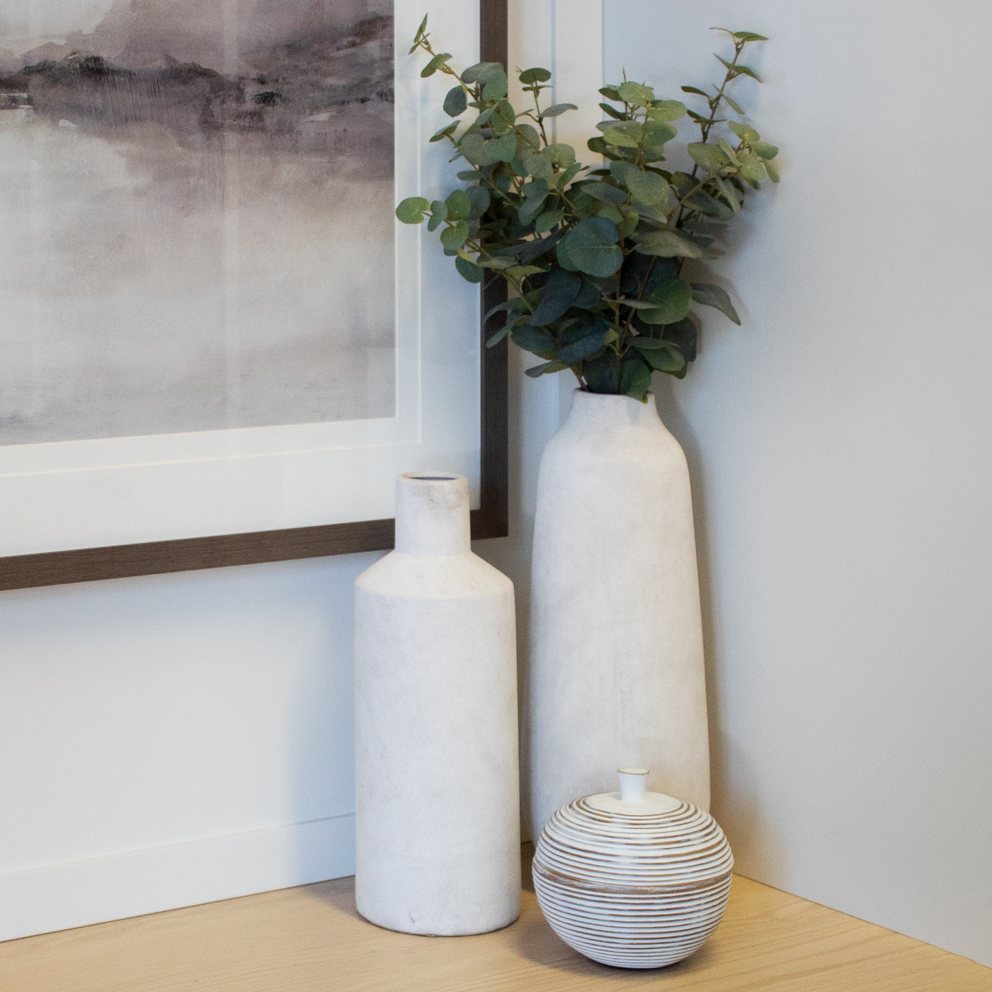 Stone Textured Vase with a natural stone-like surface, available at Clarkson Lee Lifestyle.