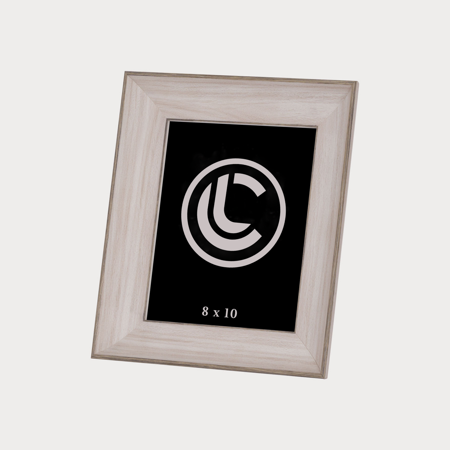 Close-up of White Washed Photo Frame highlighting its rustic wood texture.