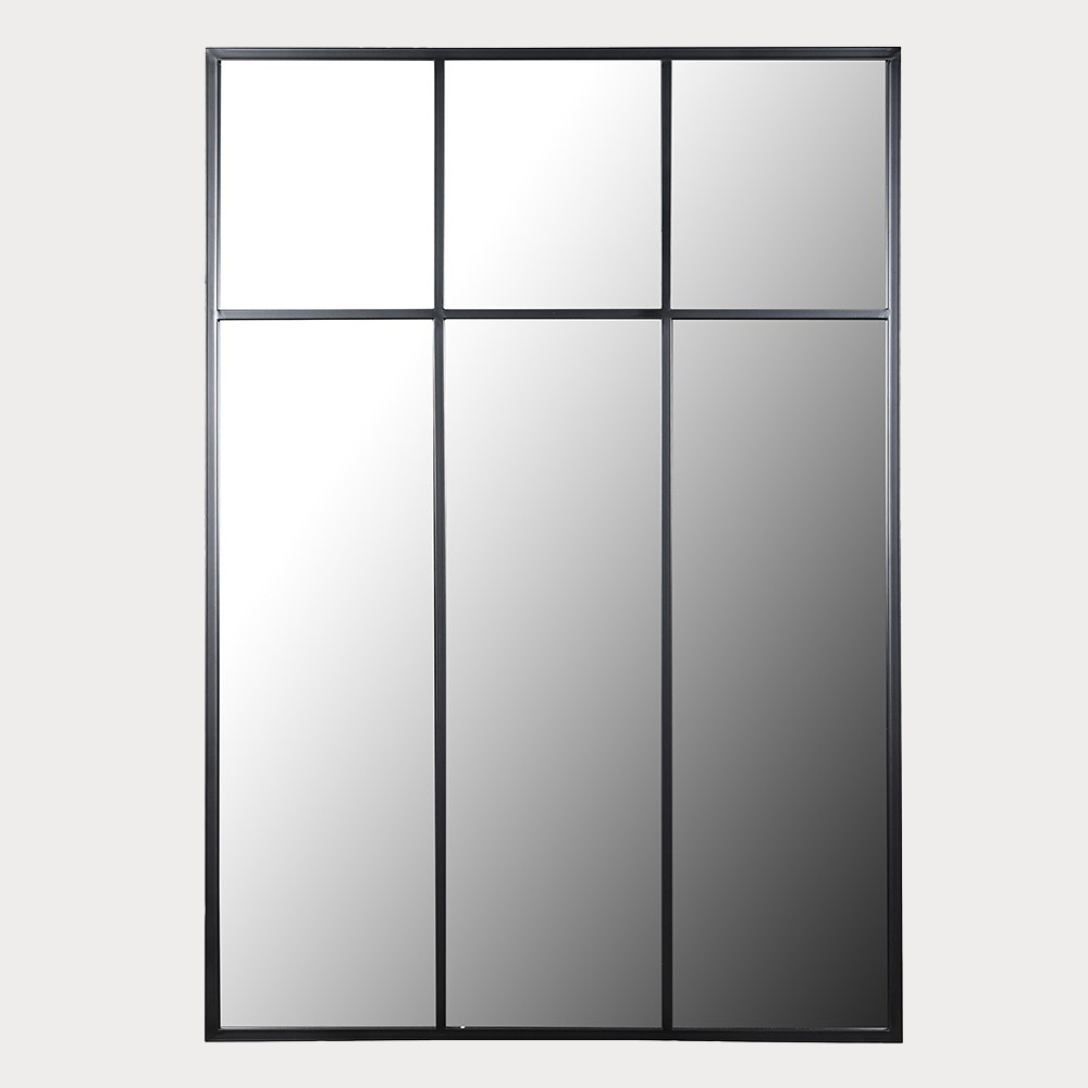 Close-up of Geometric Wall Mirror showcasing intricate design details.
