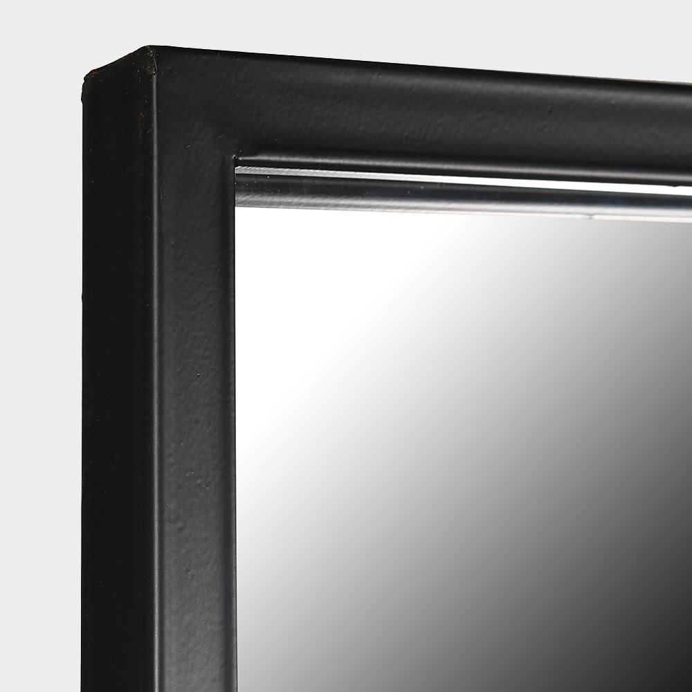 Side view of Geometric Wall Mirror highlighting its sleek profile.