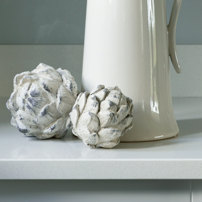 Decorative Artichoke Sculpture with intricate, realistic textures, available at Clarkson Lee Lifestyle.