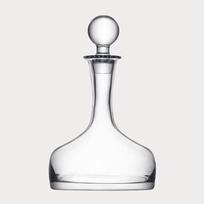 Side view of the decanter highlighting its sleek silhouette.