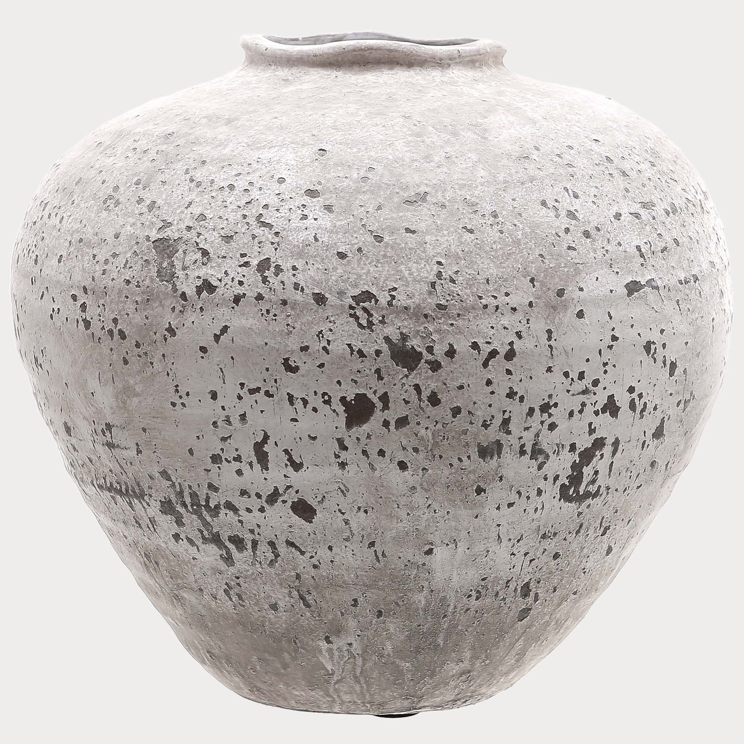 Close-up of the Stone Finished Vase showcasing its stone-inspired texture and neutral tones.