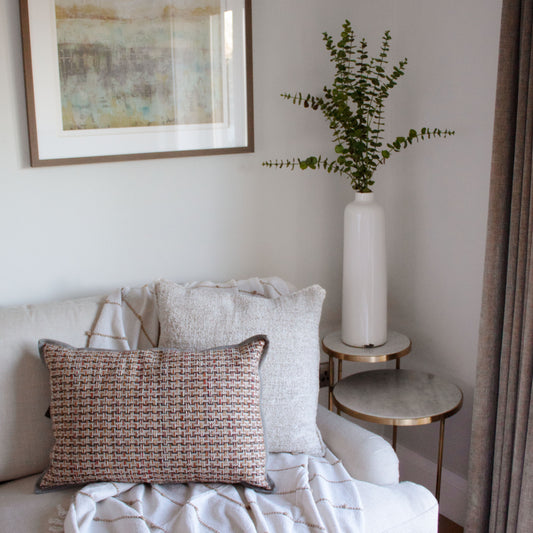 Handcrafted Crackled Glazed Vase in Neutral with a distinctive crackle finish, available at Clarkson Lee Lifestyle.