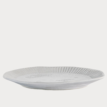 Side profile of ridged plate showcasing its sleek design
