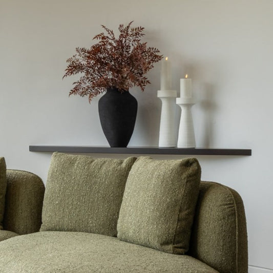 Plaster Effect Candle Holder made from terracotta with a plaster-inspired finish, available at Clarkson Lee Lifestyle.