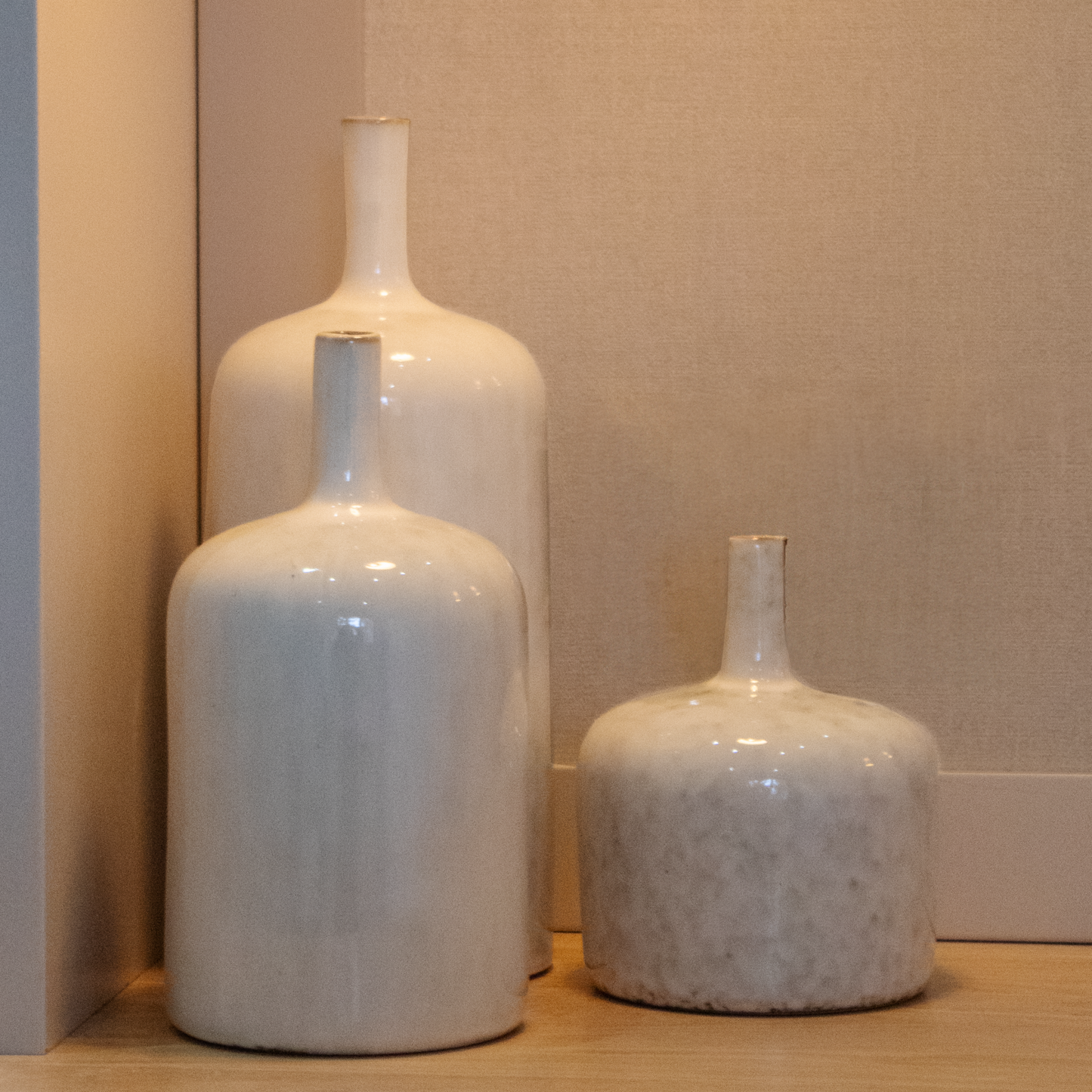 Large Scandi Style Vase in Natural tone, enhancing the aesthetic of a contemporary interior.