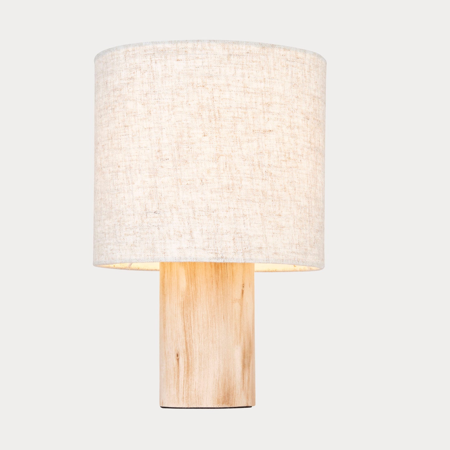 Close-up of the Wooden Table Lamp highlighting its intricate craftsmanship and natural wood texture.