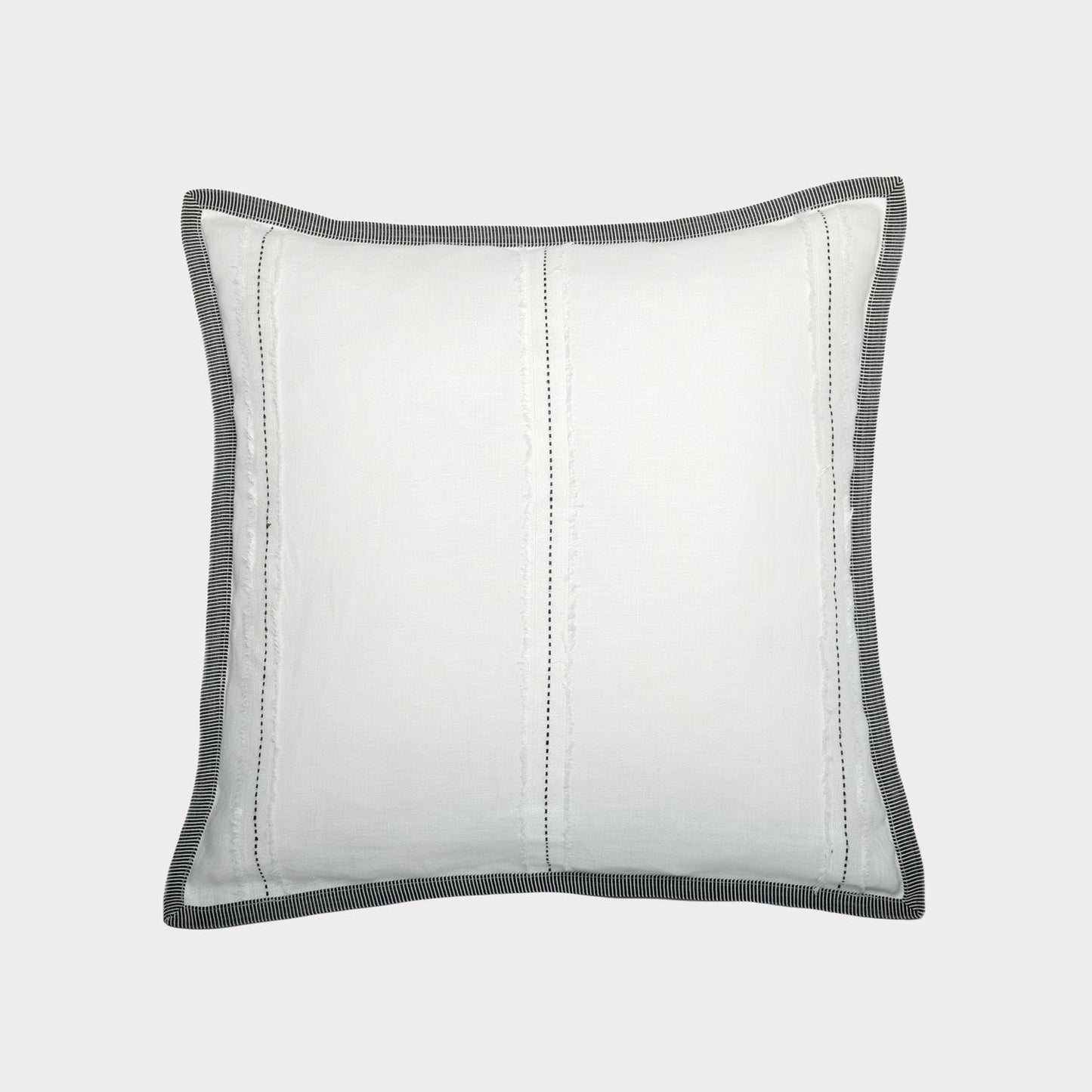 Close-up of Embroidered Linen Cushion showcasing intricate embroidery.