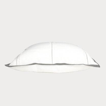 Side view of the cushion highlighting the detailed embroidery and quality craftsmanship.