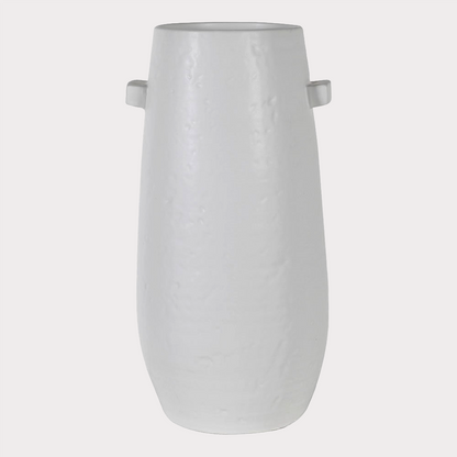 Close-up of the Simple Ceramic Vase showcasing its sleek white finish.