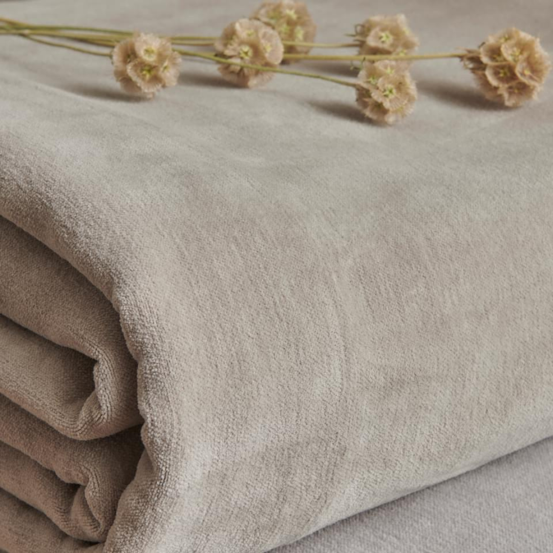 Close-up of the Textured Velvet Throw showcasing its plush velvet texture.