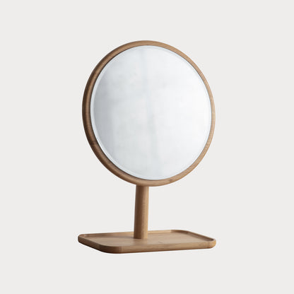 Close-up of Cheval Dress Mirror showcasing its rounded oblong design.