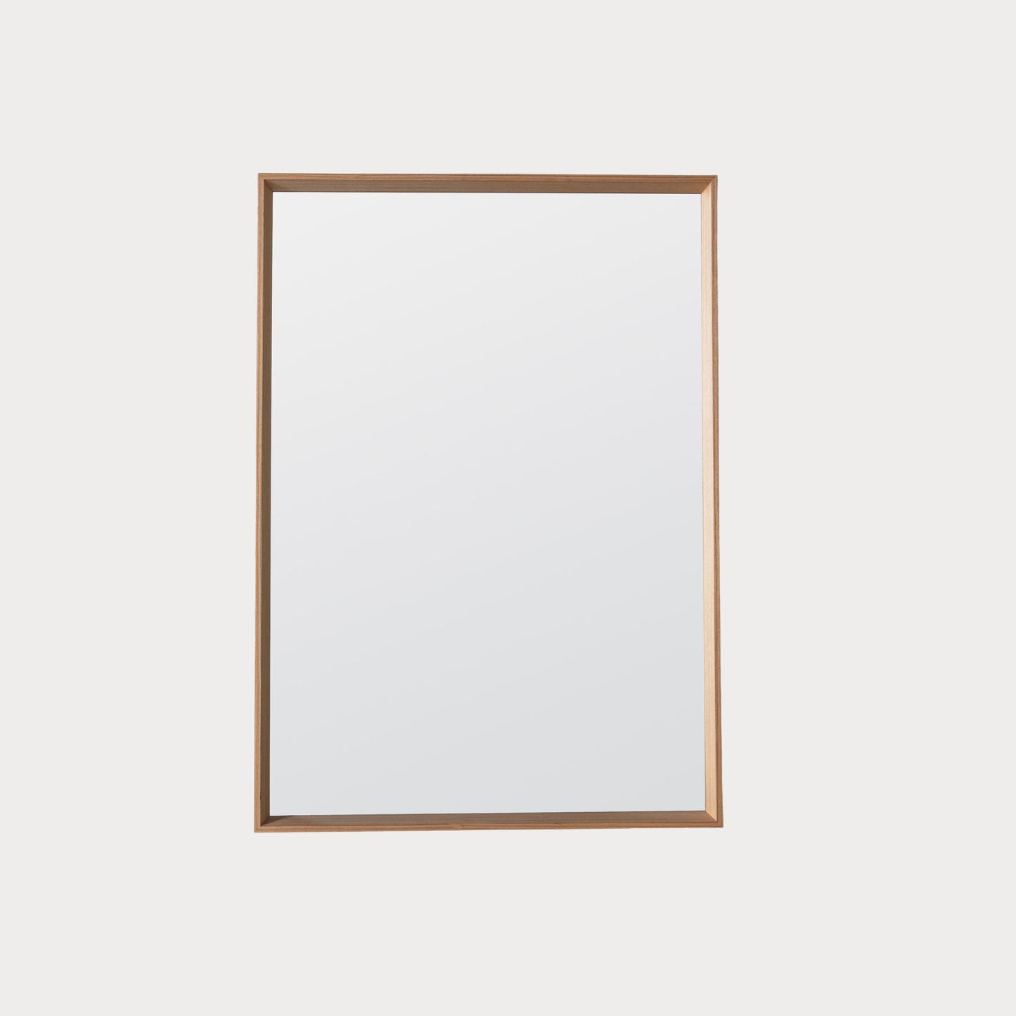 Close-up of Oak Wall Mirror showcasing the natural wood grain of the solid oak frame.