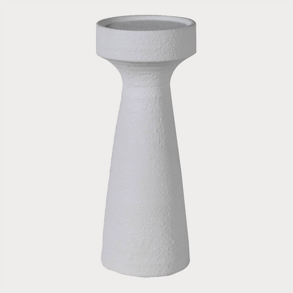 Close-up of Plaster Effect Candle Holder showcasing its textured plaster-like finish.

